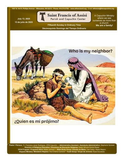 Sunday, July 13, 2025 Mass Bulletin