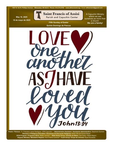 Sunday May 18th, 2025 Mass Bulletin